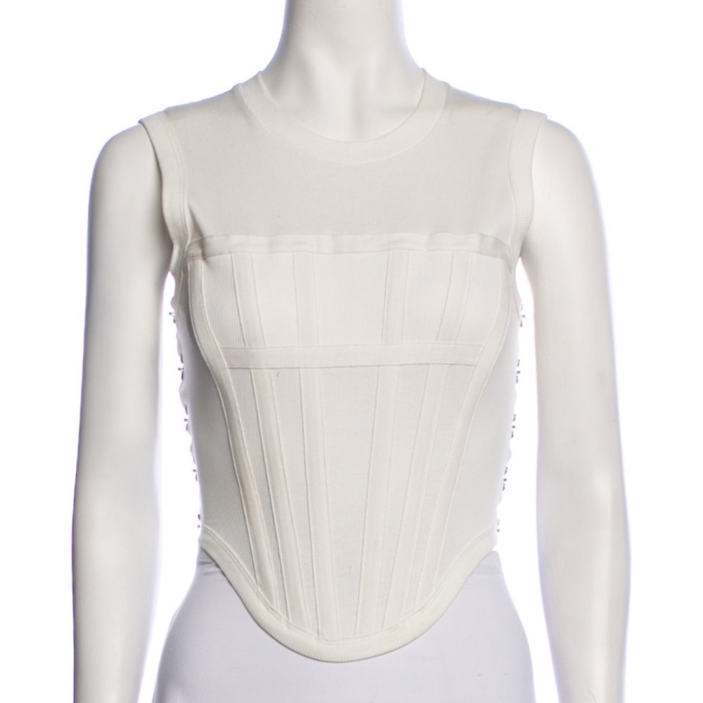Dion Lee Crew Neck Sleeveless Crop Top (XS)